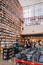 South korea, Seoul Samseong Station Star-Yard Library, People watching books.