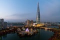 South Korea skyline of Seoul, The best view of South Korea with Lotte world mall at Jamsil in Seoul Royalty Free Stock Photo