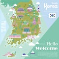 South Korea travel map