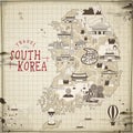South Korea travel map