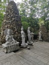 South korean buddhist temple statue