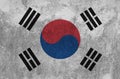 South Korean flag painted on the wall. Royalty Free Stock Photo
