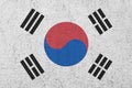 South Korean flag painted on the wall. Royalty Free Stock Photo