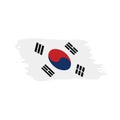 South Korean flag, vector illustration Royalty Free Stock Photo