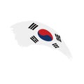 South Korean flag, vector illustration Royalty Free Stock Photo