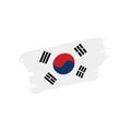 South Korean flag, vector illustration Royalty Free Stock Photo