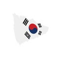 South Korean flag, vector illustration Royalty Free Stock Photo