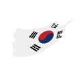 South Korean flag, vector illustration Royalty Free Stock Photo