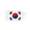 South Korean flag, vector illustration Royalty Free Stock Photo