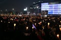 South Korean protesters hold up candles during a rally calling for South Korean President Park Geun-hye to step down in Seoul, Sou