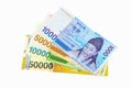 South Korean Won Currency. Royalty Free Stock Photo