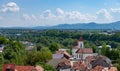 South Kranj, Church of St. Sebastian, Fabian and Roch at Pungart and Pungert Tower Royalty Free Stock Photo