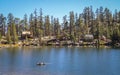 SOUTH LAKE TAHOE, CALIFORNIA, UNITED STATES - Oct 14, 2020: Lower Angora Lake seasonal residences