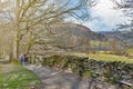 White Moss Walks, scenic forest recreational area by River Rothay in Ambleside, Lake District National Park in South Lakeland, UK Royalty Free Stock Photo