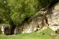 Old marl quarry in South Limburg hills, the Netherlands Royalty Free Stock Photo