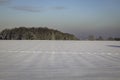 Winter and snow in Gulpen, a village in the bocage landscape of South Limburg, the Netherlands