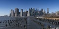 South Manhattan from Brooklyn Bridge Park. Royalty Free Stock Photo