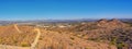 South Mountain Park and Preserve, Pima Canyon Hiking Trail, Phoenix, Southern Arizona desert. Royalty Free Stock Photo