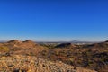 South Mountain Park and Preserve Views from Pima Canyon Hiking Trail, Phoenix, Southern Arizona desert. Royalty Free Stock Photo