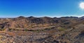 South Mountain Park and Preserve Views from Pima Canyon Hiking Trail, Phoenix, Southern Arizona desert. Royalty Free Stock Photo