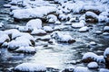 South mountain stream in winter woods Royalty Free Stock Photo