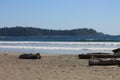 South North Facing beach Pacific ocean Royalty Free Stock Photo