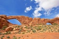 South and North Window Arch at Arches National Park in Utah, USA