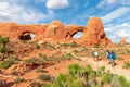 South and North Window Arch in Arches NP in Utah