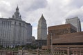 South NYPD Building and Murry Bergtraum High School in Lower Manhattan from New York City in United States Royalty Free Stock Photo