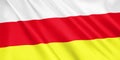 South Ossetia flag waving with the wind.