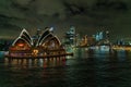 Sydney Opera House from Sydney Harbour at night