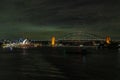 Sydney Harbour Bridge and the Sydney Opera House from Sydney Harbour at night