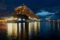 Celebrity Eclipse berthed in Papeete, Tahiti in the evening Royalty Free Stock Photo