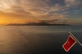 Sunset over Taha\'a, from Uteroa, Ãles Sous le Vent (Leeward Islands) French Polynesia