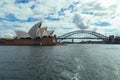 Sydney Harbour Bridge and the Sydney Opera House from Sydney Harbour