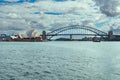 Sydney Harbour Bridge and the Sydney Opera House from Sydney Harbour