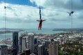 Bungee Jumper off the Sky Tower Auckland, New Zealand