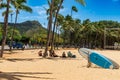 Diamond Head from Kuhio Beach, Kalakaua Avenue,Waikiki, Hawaii