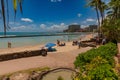 K?hi? Beach, Kalakaua Avenue,Waikiki, Hawaii Royalty Free Stock Photo