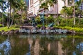 Water feature, Hilton Hawaiian Village, Waikiki, Hawaii