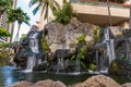 Water feature, Hilton Hawaiian Village, Waikiki, Hawaii