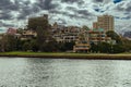 Modern waterfront apartment buildings Sydney Harbour Royalty Free Stock Photo