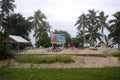 South Pacific island christian cemetery