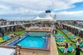 South Pacific Ocean, Australia - Top deck on board the P&O cruise liner