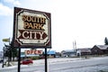 Welcome sign for the 1880s mining town, a ghost town near Fairplay