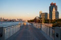 South Point Pier and entrance to Port Miami in Miami Beach, Florida. Royalty Free Stock Photo