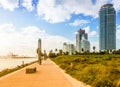 South Pointe Park in Miami Beach Royalty Free Stock Photo