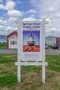 South Portland, Maine, USA: A sign welcomes visitors to Spring Point Ledge Light