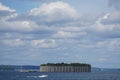 South Portland, Maine, USA: View of Fort Gorges, 1864 Royalty Free Stock Photo