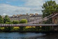 The South Portland Street Suspension Bridge Across the River Clyde in Glasgow Scotland
